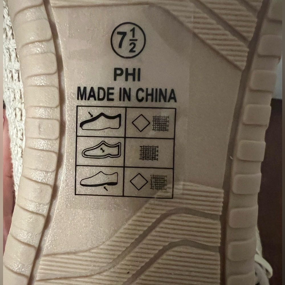 Nicole Miller Neutral Beige Woven Mesh Sneakers size 7.5 NWOT - Picture 6 of 6